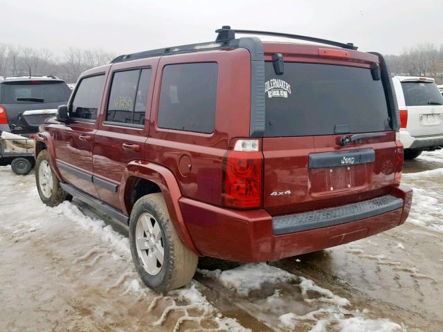 1J8HG48K17C510225 - 2007 JEEP COMMANDER Tünd qırmızı foto 3