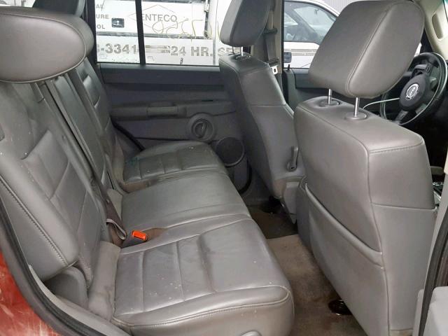 1J8HG48K17C510225 - 2007 JEEP COMMANDER Tünd qırmızı foto 6