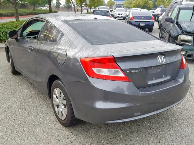 2HGFG3B52CH562340 - 2012 HONDA CIVIC LX GRAY photo 3