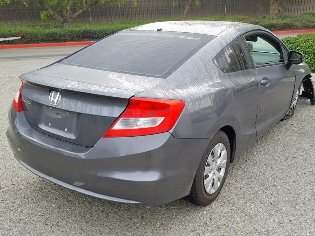 2HGFG3B52CH562340 - 2012 HONDA CIVIC LX GRAY photo 4