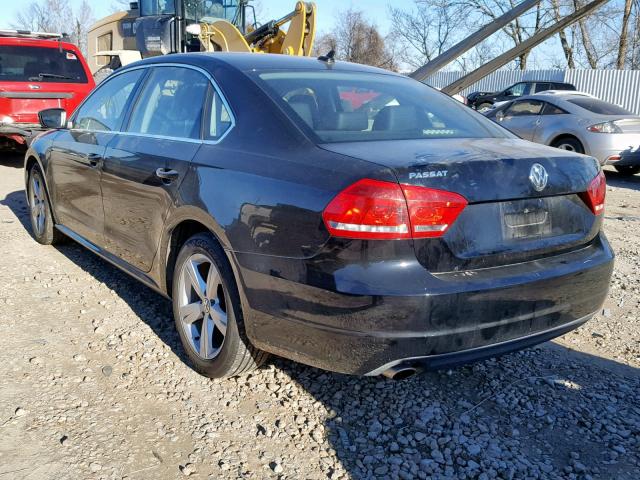 1VWBP7A38DC090103 - 2013 VOLKSWAGEN PASSAT SE BLACK photo 3