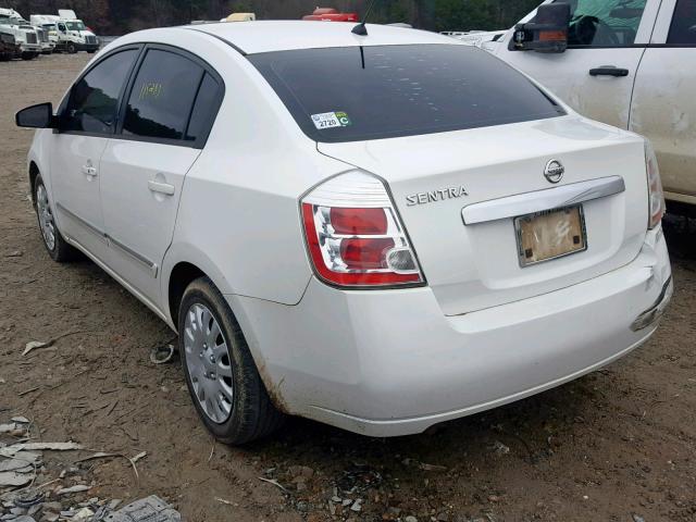 3N1AB6AP7AL705916 - 2010 NISSAN SENTRA 2.0 WHITE photo 3