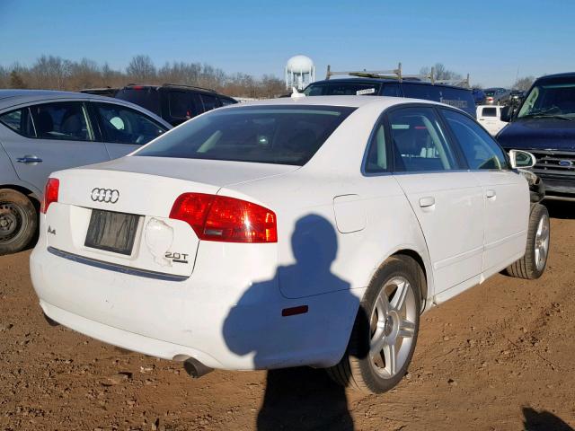 WAUDF78E68A083381 - 2008 AUDI A4 2.0T QU WHITE photo 4