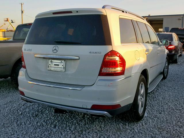 4JGBF7BE9CA761578 - 2012 MERCEDES-BENZ GL 450 WHITE photo 4