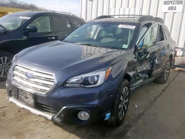 4S4BSENC5H3390280 - 2017 SUBARU OUTBACK 3. BLUE photo 2