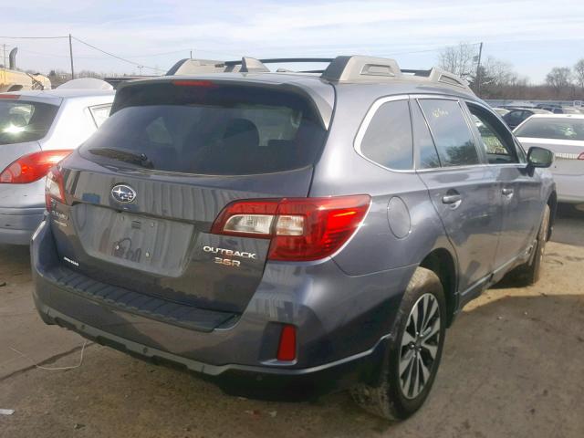 4S4BSENC5H3390280 - 2017 SUBARU OUTBACK 3. BLUE photo 4