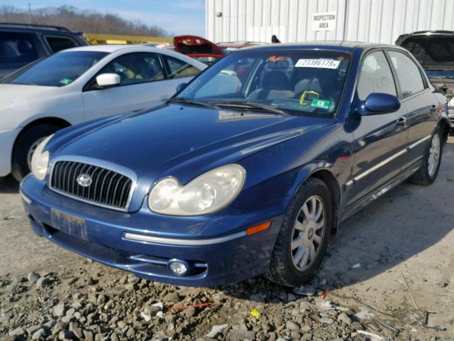 KMHWF35H03A852030 - 2003 HYUNDAI SONATA GLS BLUE photo 2