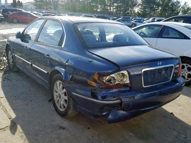 KMHWF35H03A852030 - 2003 HYUNDAI SONATA GLS BLUE photo 3