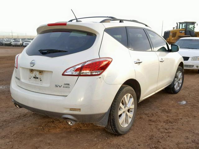 JN8AZ1MW4CW227115 - 2012 NISSAN MURANO S WHITE photo 4