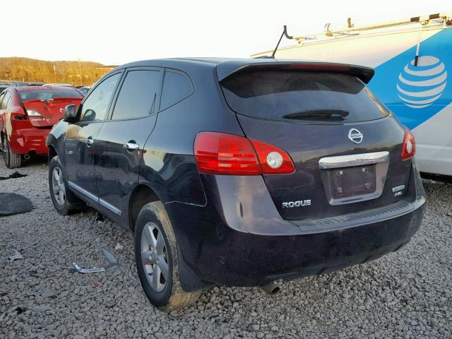 JN8AS5MV9DW619205 - 2013 NISSAN ROGUE S BLACK photo 3