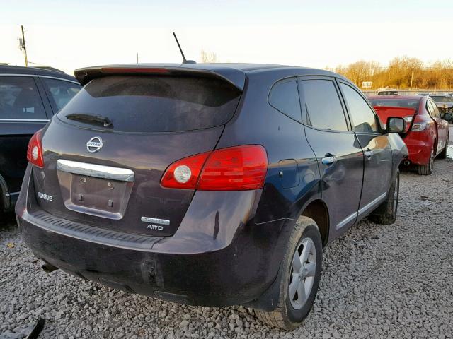 JN8AS5MV9DW619205 - 2013 NISSAN ROGUE S BLACK photo 4