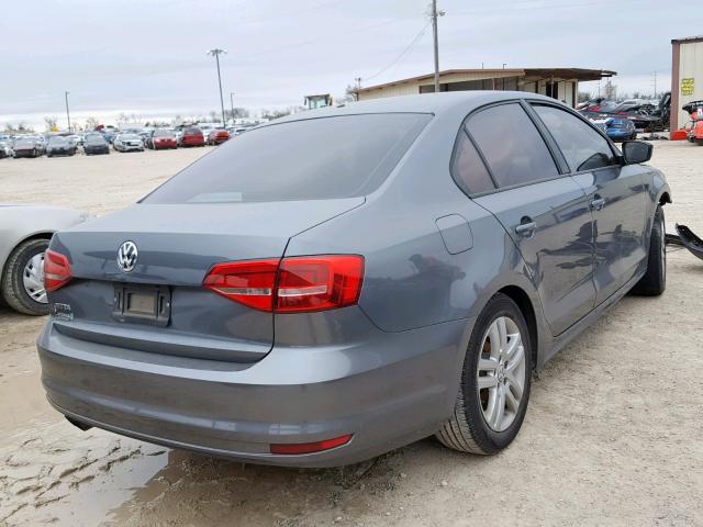 3VW2K7AJ3FM351622 - 2015 VOLKSWAGEN JETTA BASE GRAY photo 4