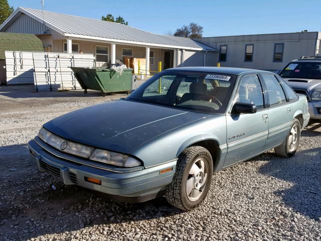 1G2WH54TXPF225073 - 1993 PONTIAC GRAND PRIX GREEN photo 2