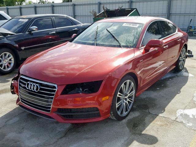 WAUSGAFC1CN001092 - 2012 AUDI A7 PRESTIG RED photo 2