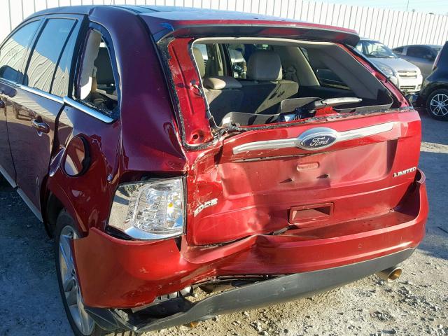 2FMDK3KC1EBA50055 - 2014 FORD EDGE LIMIT RED photo 9