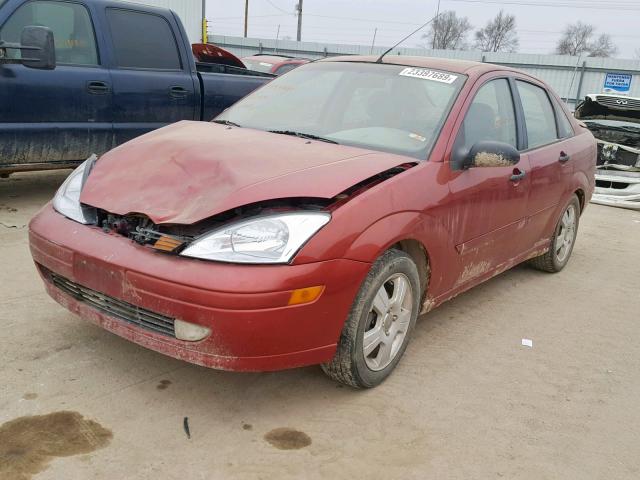 1FAFP38Z94W184423 - 2004 FORD FOCUS ZTS RED photo 2