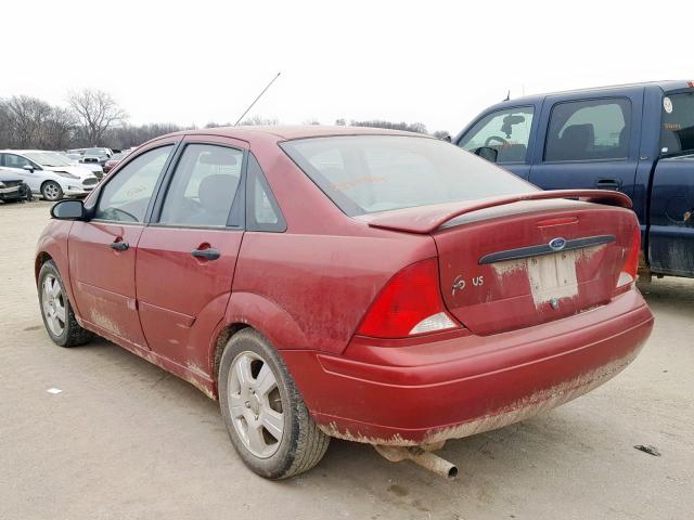 1FAFP38Z94W184423 - 2004 FORD FOCUS ZTS RED photo 3
