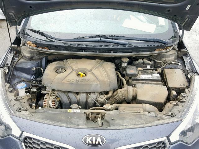 KNAFX4A62E5170349 - 2014 KIA FORTE LX BLUE photo 7