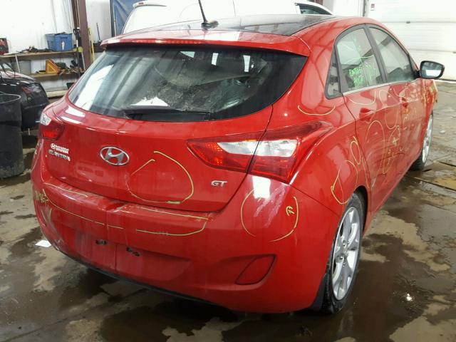 KMHD35LE0DU047164 - 2013 HYUNDAI ELANTRA GT RED photo 4