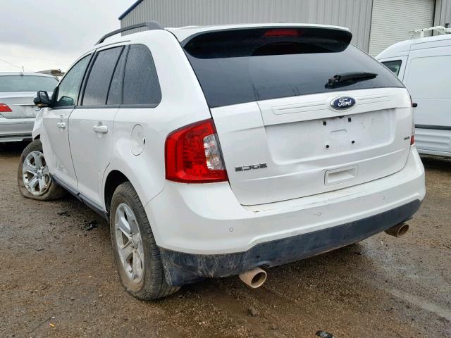 2FMDK3JC8DBC12179 - 2013 FORD EDGE SEL WHITE photo 3