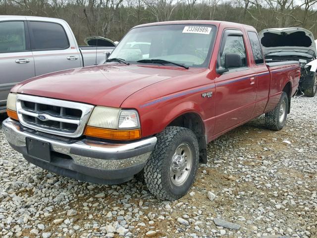 1FTYR14X7WPB59247 - 1998 FORD RANGER SUP RED photo 2