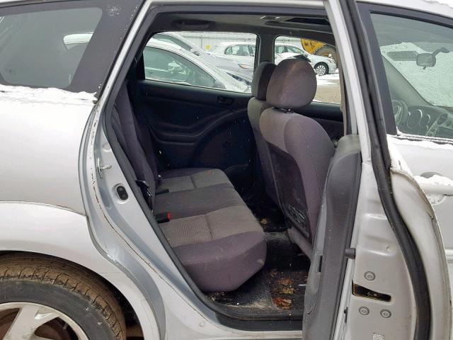 5Y2SL65826Z427072 - 2006 PONTIAC VIBE SILVER photo 6