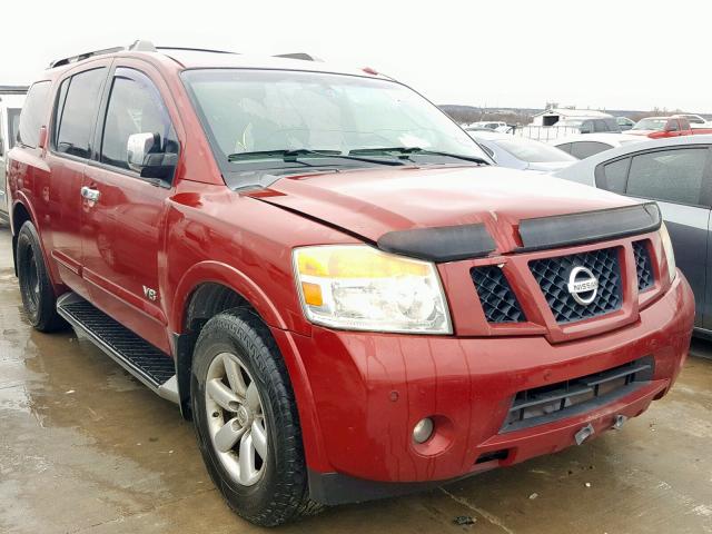 5N1BA08D28N607766 - 2008 NISSAN ARMADA SE RED photo 1