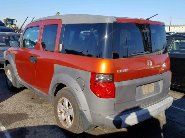 5J6YH28523L043100 - 2003 HONDA ELEMENT EX ORANGE photo 3