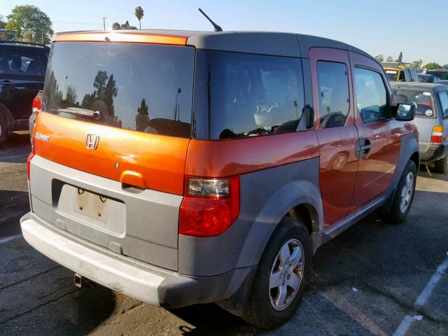 5J6YH28523L043100 - 2003 HONDA ELEMENT EX ORANGE photo 4