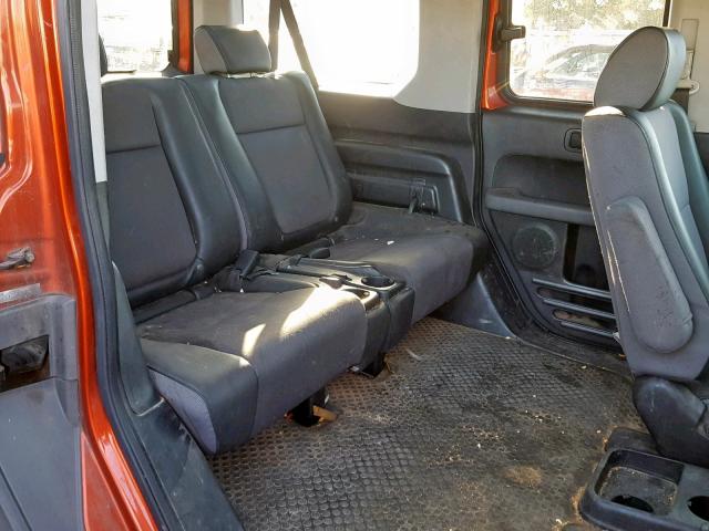 5J6YH28523L043100 - 2003 HONDA ELEMENT EX ORANGE photo 6