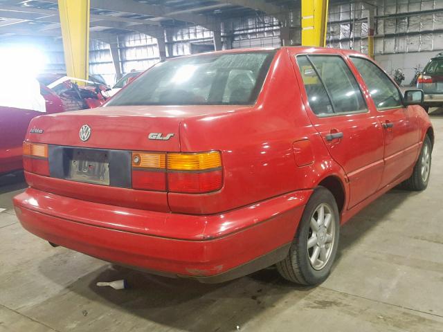 3VWSA81H4VM132947 - 1997 VOLKSWAGEN JETTA GLS RED photo 4