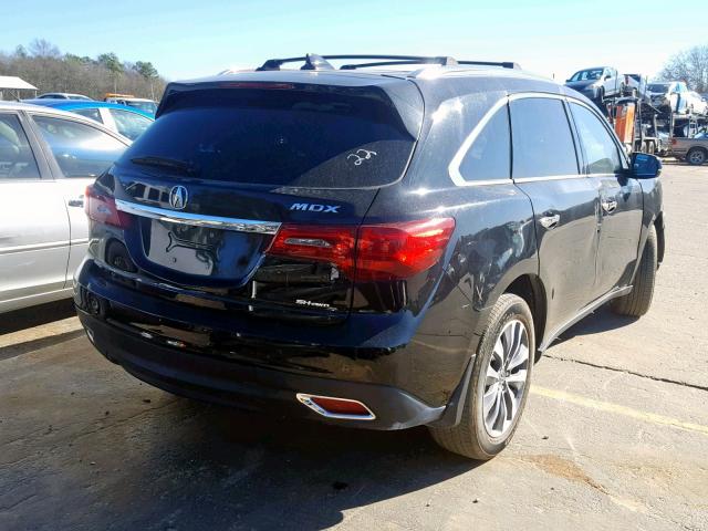 5FRYD4H48FB015909 - 2015 ACURA MDX TECHNO BLACK photo 4