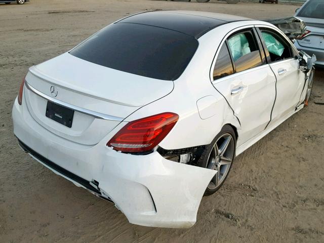 55SWF4JB2FU080023 - 2015 MERCEDES-BENZ C 300 WHITE photo 4