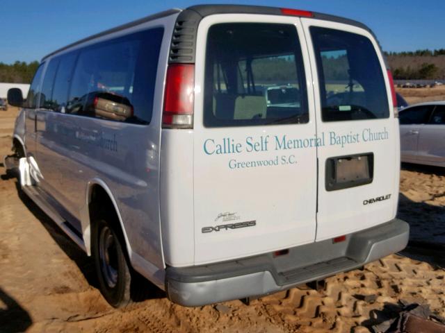 1GAHG39R4X1059681 - 1999 CHEVROLET EXPRESS G3 WHITE photo 3