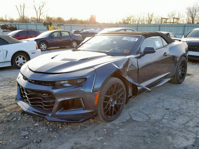 1G1FK3D62K0112220 - 2019 CHEVROLET CAMARO ZL1 GRAY photo 2