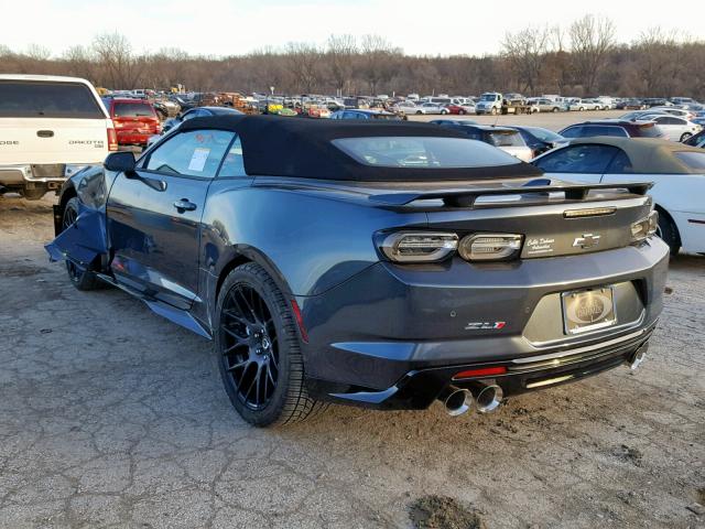 1G1FK3D62K0112220 - 2019 CHEVROLET CAMARO ZL1 灰色 照片 3
