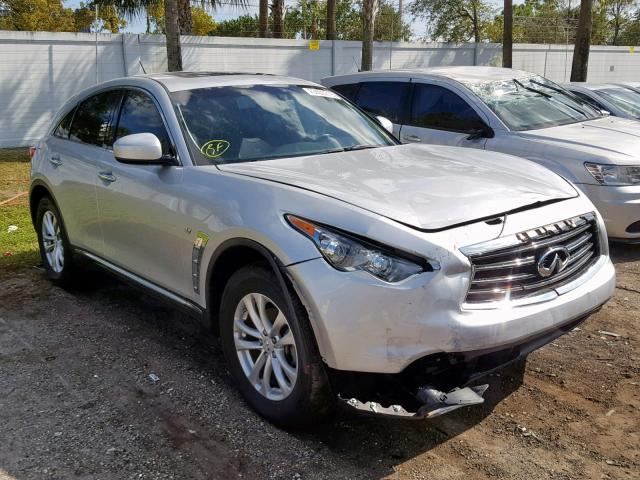 JN8CS1MUXEM452147 - 2014 INFINITI QX70 SILVER photo 1