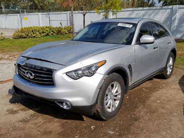 JN8CS1MUXEM452147 - 2014 INFINITI QX70 SILVER photo 2