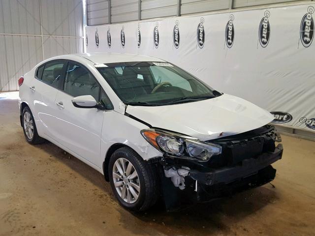 KNAFX4A81E5078957 - 2014 KIA FORTE EX WHITE photo 1