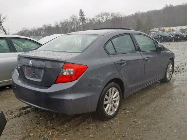 2HGFB2F87CH609536 - 2012 HONDA CIVIC EX GRAY photo 4