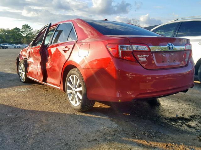 4T1BD1FK6EU117248 - 2014 TOYOTA CAMRY HYBR RED photo 3