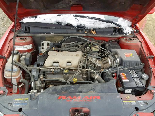 1G2NW52E62C106050 - 2002 PONTIAC GRAND AM G RED photo 7