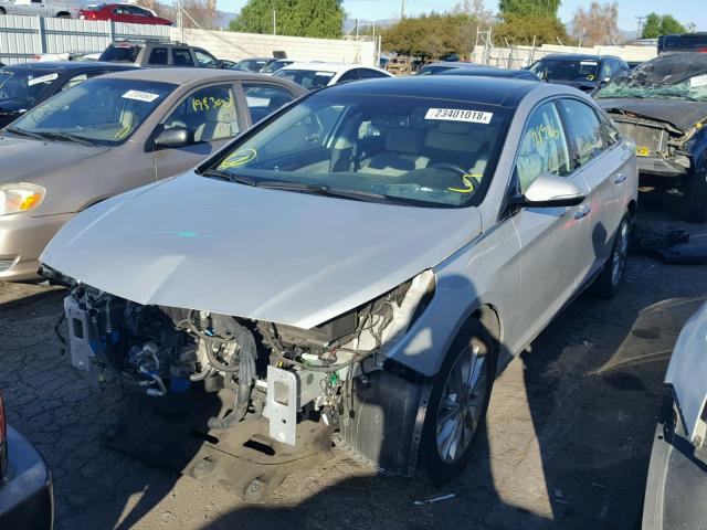 5NPE34AF0FH144327 - 2015 HYUNDAI SONATA SPO SILVER photo 2