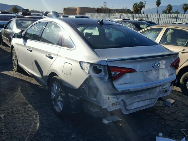 5NPE34AF0FH144327 - 2015 HYUNDAI SONATA SPO SILVER photo 3