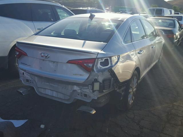 5NPE34AF0FH144327 - 2015 HYUNDAI SONATA SPO SILVER photo 4