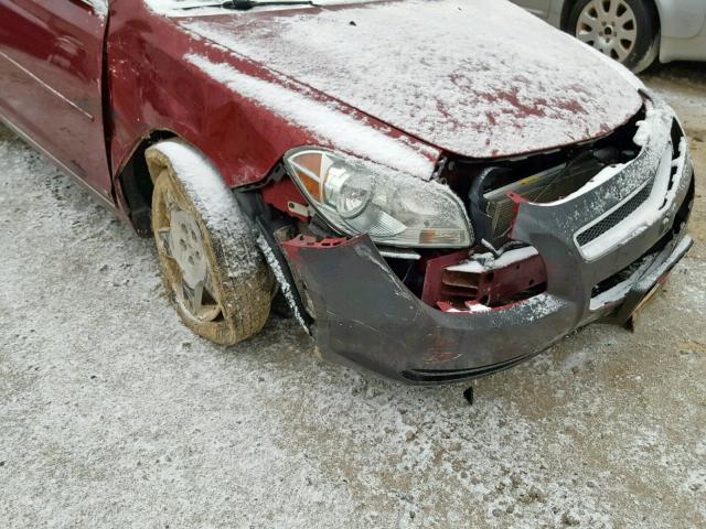 1G1ZJ57769F185372 - 2009 CHEVROLET MALIBU 2LT RED photo 9