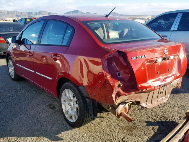 3N1AB6AP3CL747583 - 2012 NISSAN SENTRA 2.0 RED photo 3