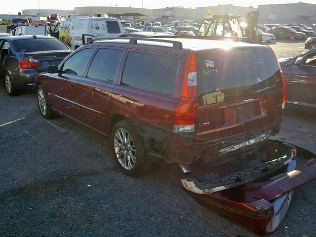 YV1SW592562599607 - 2006 VOLVO V70 2.5T BURGUNDY photo 3