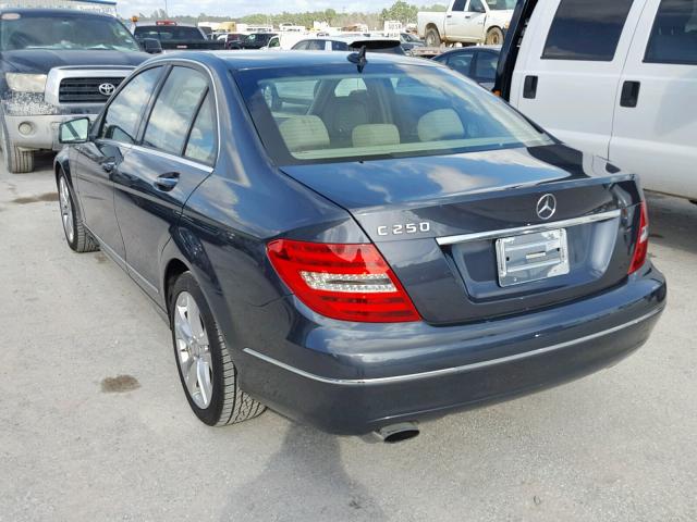 WDDGF4HBXDR254543 - 2013 MERCEDES-BENZ C 250 GRAY photo 3