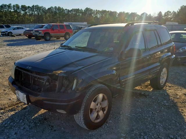 1J4GX58N61C661064 - 2001 JEEP GRAND CHER BLACK photo 2